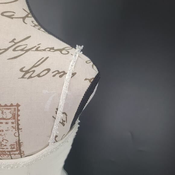 Cache Vintage Beaded Fairy Whimsical Prom Wedding dress Ivory Size 4 ren Faire - Picture 13 of 16